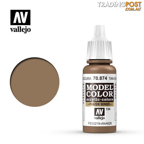 VALLEJO MODEL COLOR TAN EARTH 17ML AV70874 - VALLEJO