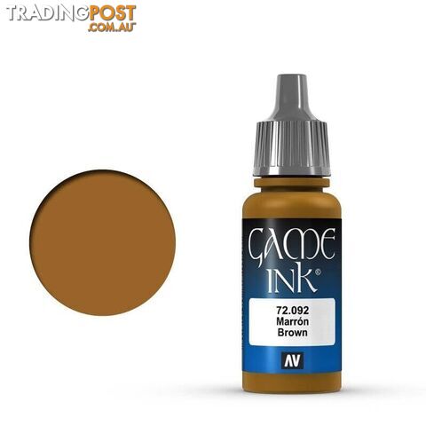 VALLEJO GAME 72092 Color Ink Brown 17ml Acrylic Paint