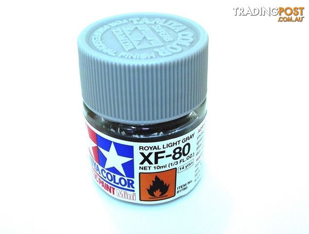 XF-80   TAMIYA ACRYLIC PAINT FLAT ROYAL GRAY - TAMIYA PAINTS &amp; Accessories