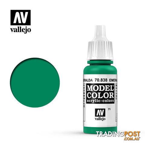 VALLEJO MODEL COLOR EMERALD 17ML AV70838 - VALLEJO