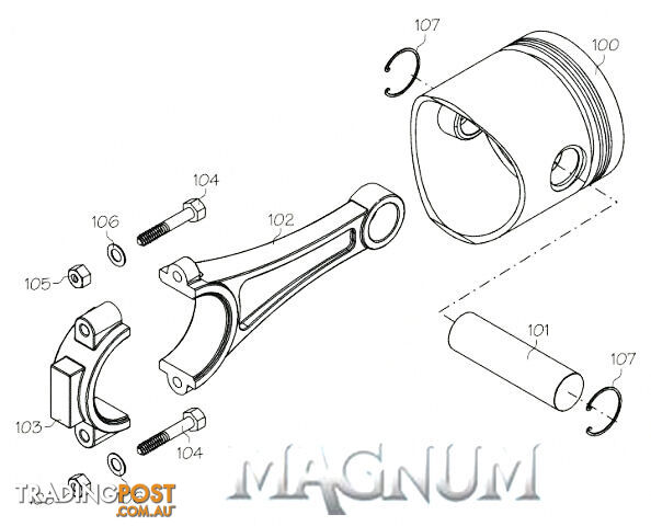 160109 (MAGNUM ENGINE PART) BEARING FRONT FT160AR