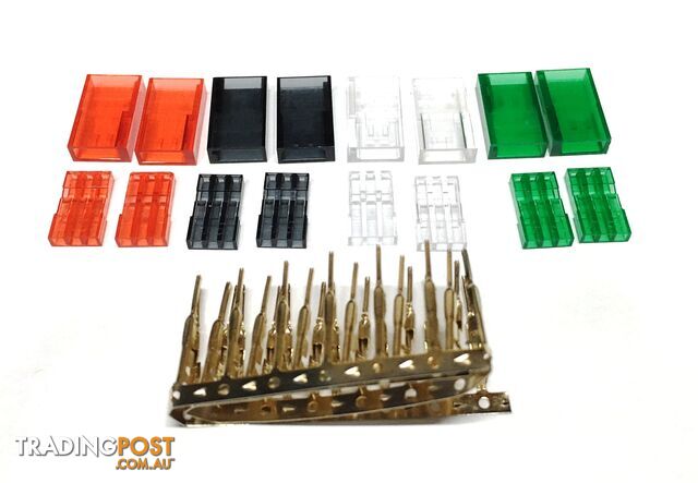 TY1 FUTABA FEMALE CONNECTOR KIT 8 PLUGS 2 EACH COLOR TY40751 - FUTABA,TY1