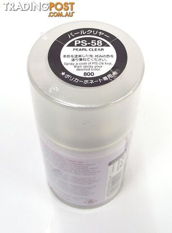 PS-58 TAMIYA POLYCARBONATE SPRAY PAINT PEARL CLEAR - TAMIYA PAINTS &amp; Accessories