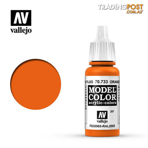 VALLEJO MODEL COLOR FLUORO ORANGE 17ML AV70733 - VALLEJO