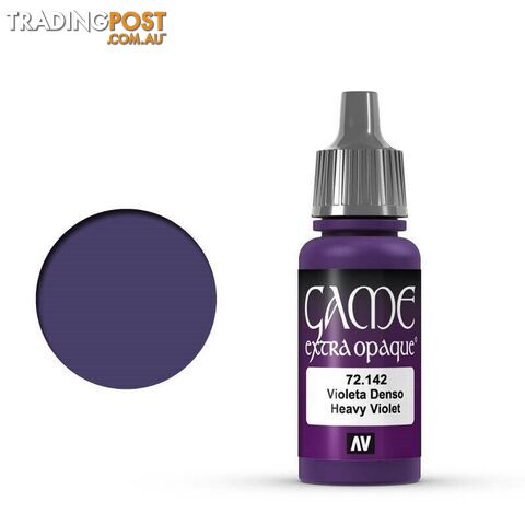 VALLEJO GAME 72142 Color Extra Opaque Heavy Violet 17ml Acrylic Paint