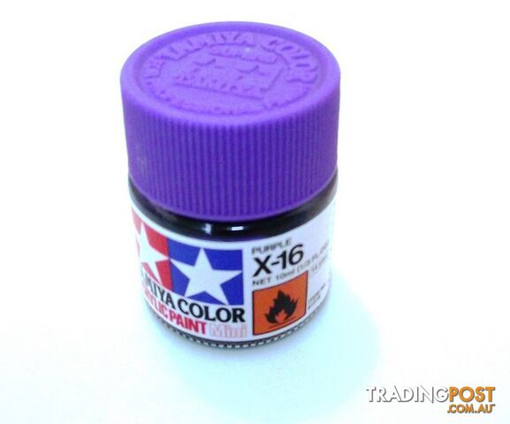 X-16 TAMIYA ACRYLIC PAINT PURPLE (gloss) - TAMIYA PAINTS & Accessories