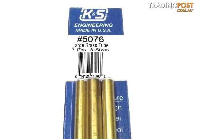 K&S METAL #5076 BRASS TUBE 3/16+7/32+1/4 12' - K & S METALS
