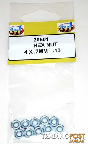 TY1 HEX NUT 4 X .7MM - 10