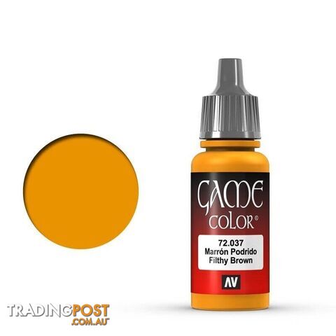 VALLEJO GAME 72037 Color Filthy Brown 17ml Acrylic Paint