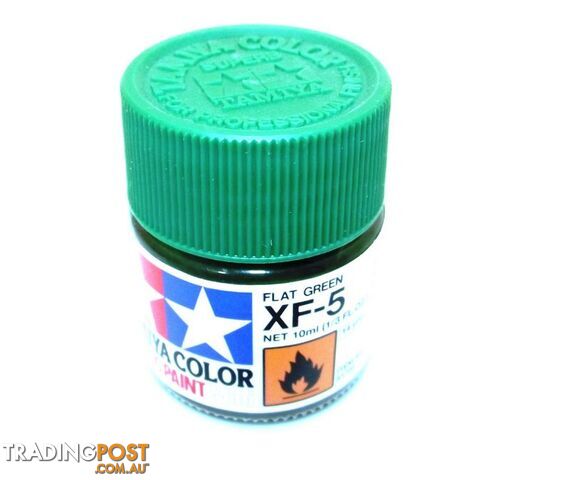 XF-5   TAMIYA ACRYLIC PAINT FLAT GREEN - TAMIYA PAINTS &amp; Accessories