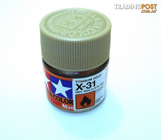 X-31 TAMIYA ACRYLIC PAINT TITANIUM GOLD (gloss) - TAMIYA PAINTS & Accessories