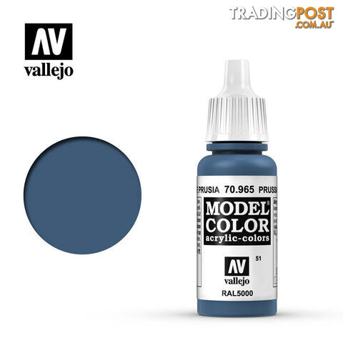 VALLEJO MODEL COLOR PRUSSIAN BLUE 17ML AV70965 - VALLEJO