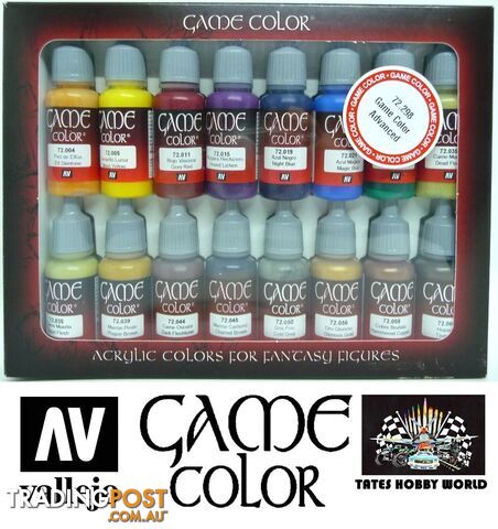 VALLEJO GAME 72298 16 Game Colour Advanced Set Acrylic Paint