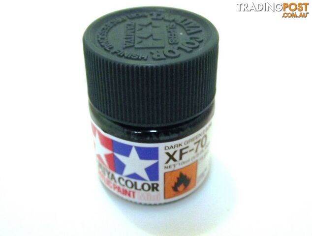 XF-70 TAMIYA ACRYLIC PAINT FLAT DARK GREEN 2 - TAMIYA PAINTS & Accessories