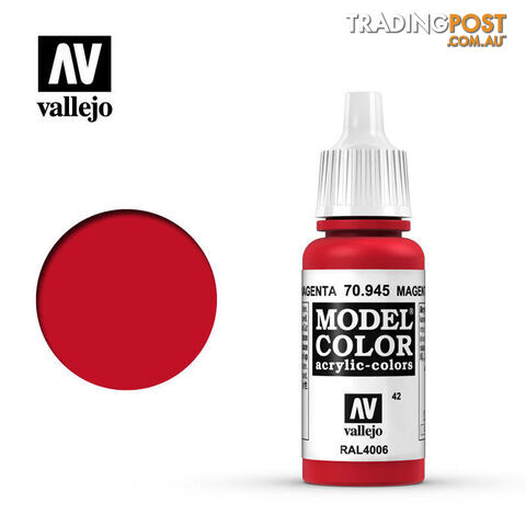 VALLEJO MODEL COLOR MAGENTA 17ML AV70945 - VALLEJO