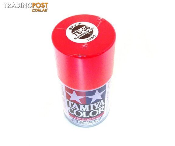 TS-36 TAMIYA ACRYLIC SPRAY PAINT FLUORESCENT RED - TAMIYA PAINTS & Accessories