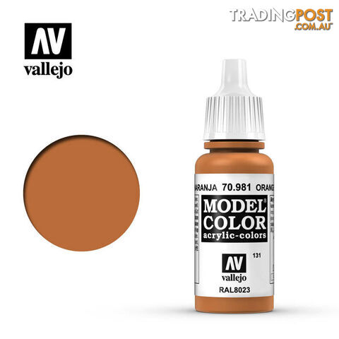 VALLEJO MODEL COLOR ORANGE BROWN 17ML AV70981 - VALLEJO