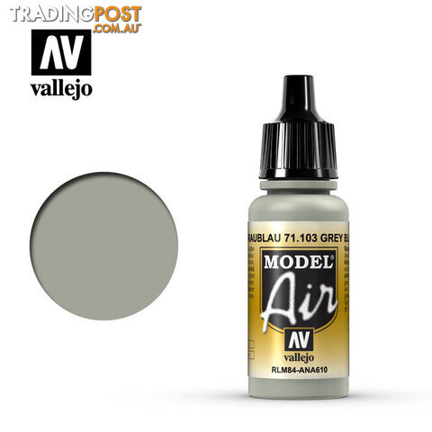 VALLEJO MODEL AIR ACRYLIC PAINT GREY RLM 84 71103 - VALLEJO