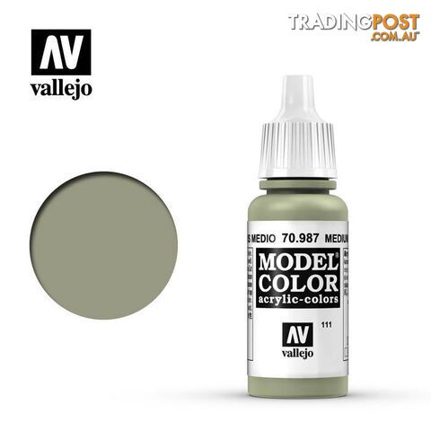 VALLEJO MODEL COLOR MEDIUM GREY 17ML AV70987 - VALLEJO