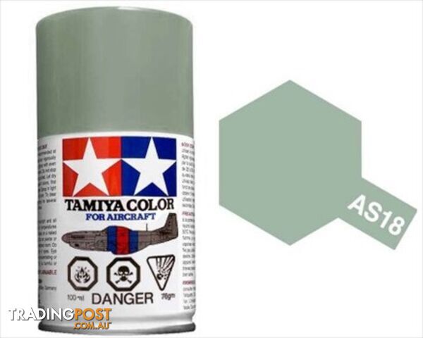 AS-18 TAMIYA ACRYLIC SPRAY PAINT 100ml (Aircraft) LIGHT GRAY IJA - TAMIYA PAINTS & Accessories - photo 1 of 1