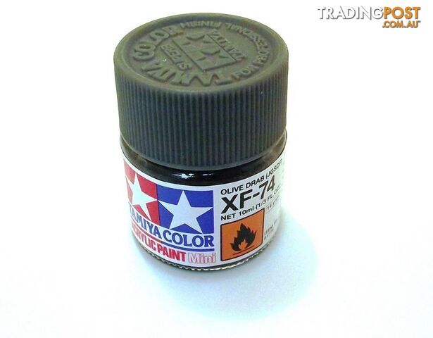 XF-74   TAMIYA ACRYLIC PAINT FLAT OLIVE DRAB - TAMIYA PAINTS &amp; Accessories