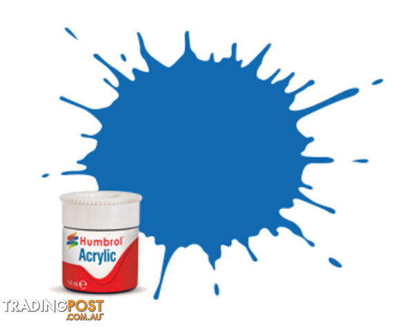 52 HUMBROL ACRYLIC PAINT BALTIC BLUE METALLIC 14ml - HUMBROL