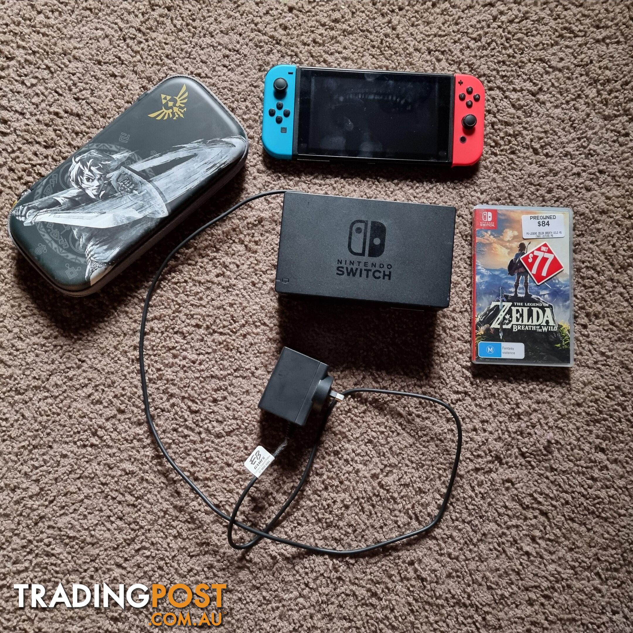 Nintendo Switch (&amp; charger) + Case and BOTW