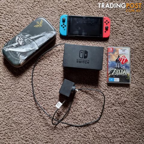 Nintendo Switch (& charger) + Case and BOTW