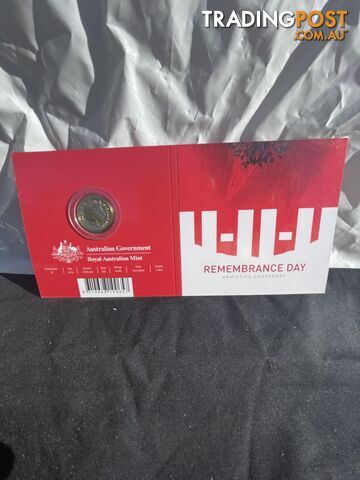2018 $2 armistice red poppy coin Uncirculated C Mintmark coin Two Dollar...