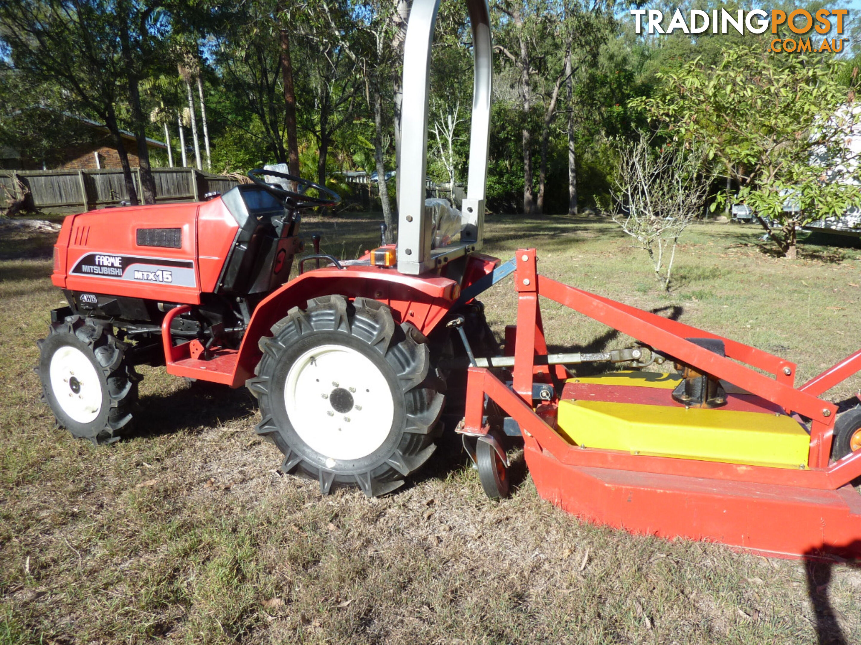 MITSUBISHI TRACTOR 4 X 4 WITH MOWER.