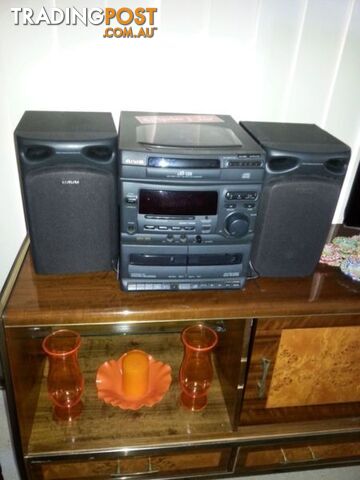 Radio, cd and casette player come with remote control
