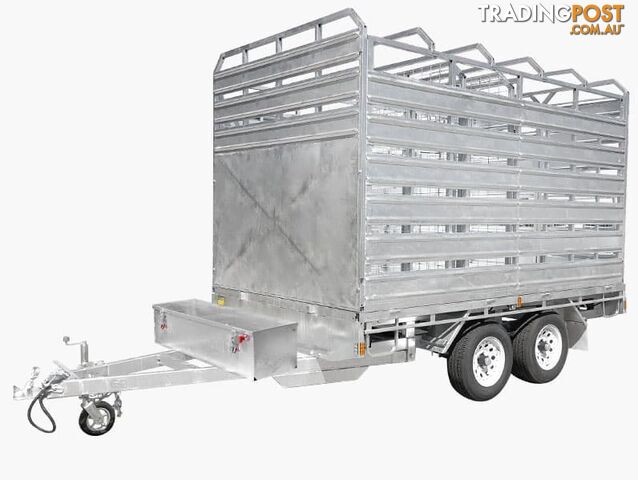 12Ã7 Hydraulic Flat Top Cattle / Livestock Trailer 