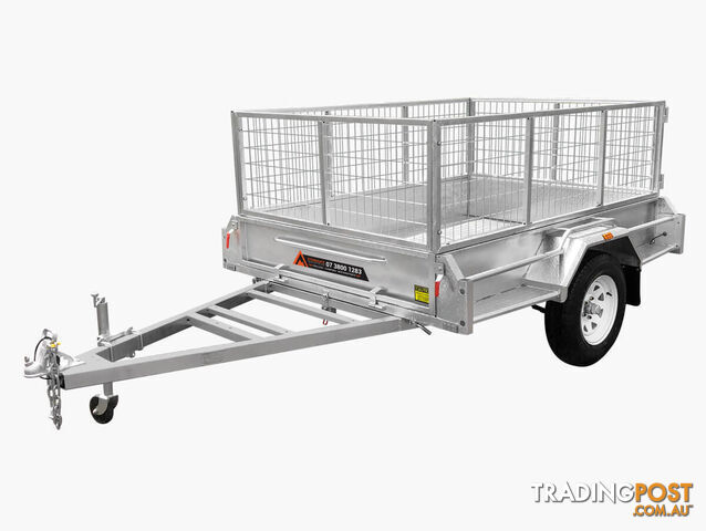 7x4 Galvanised Trailer with Cage For Sale in Townsville