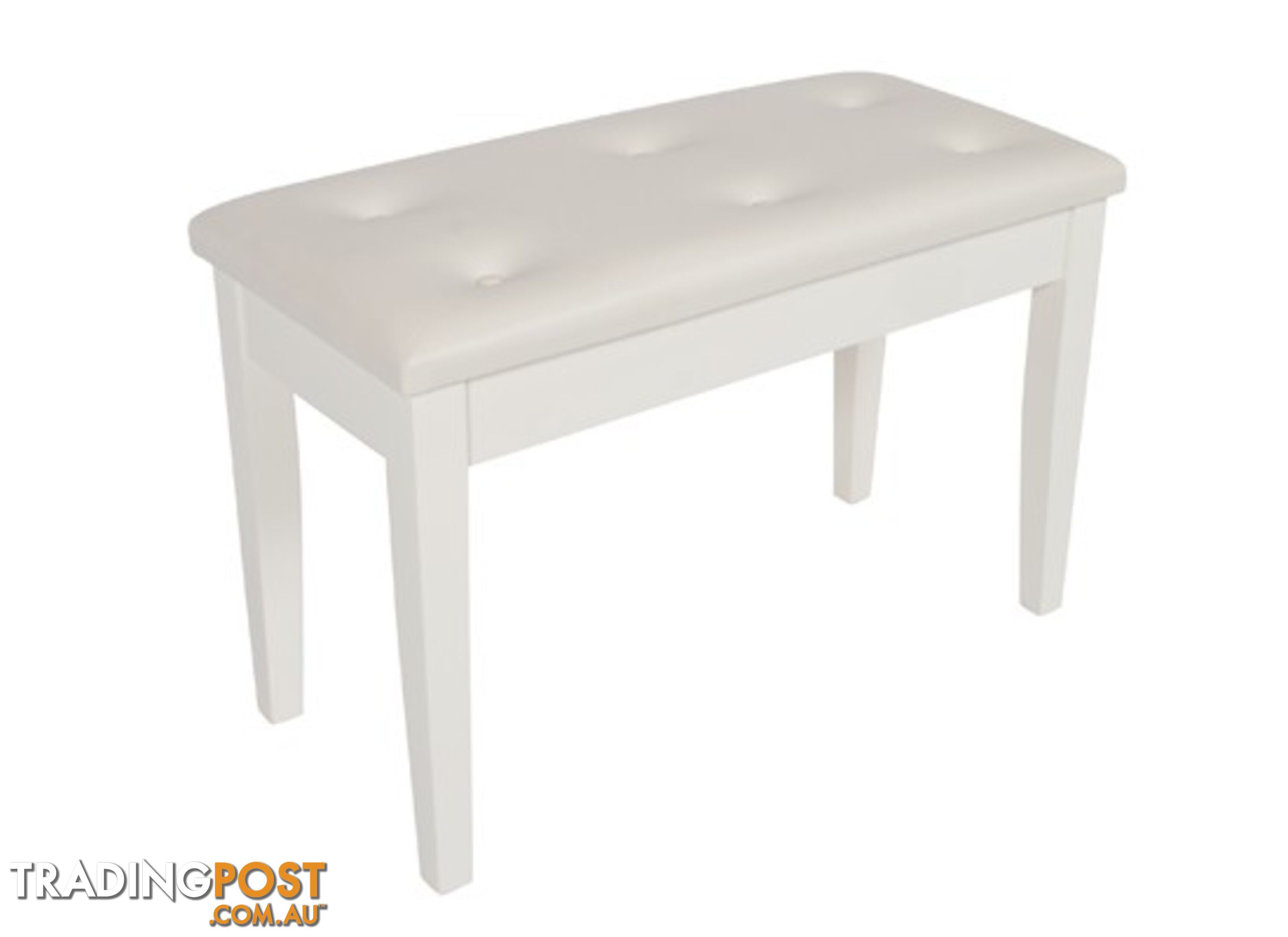 Piano Bench / ~ Polished White Piano stool