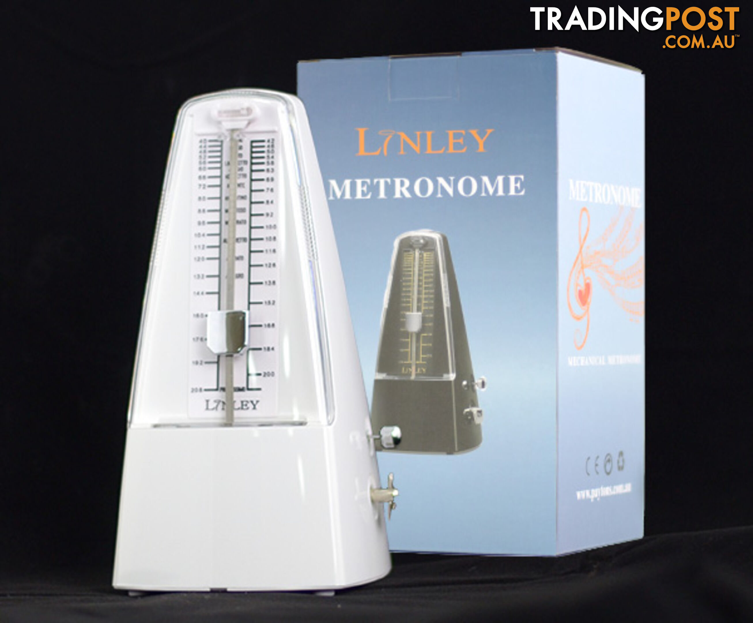 Linley Metronome Plastic with Bell Gloss White