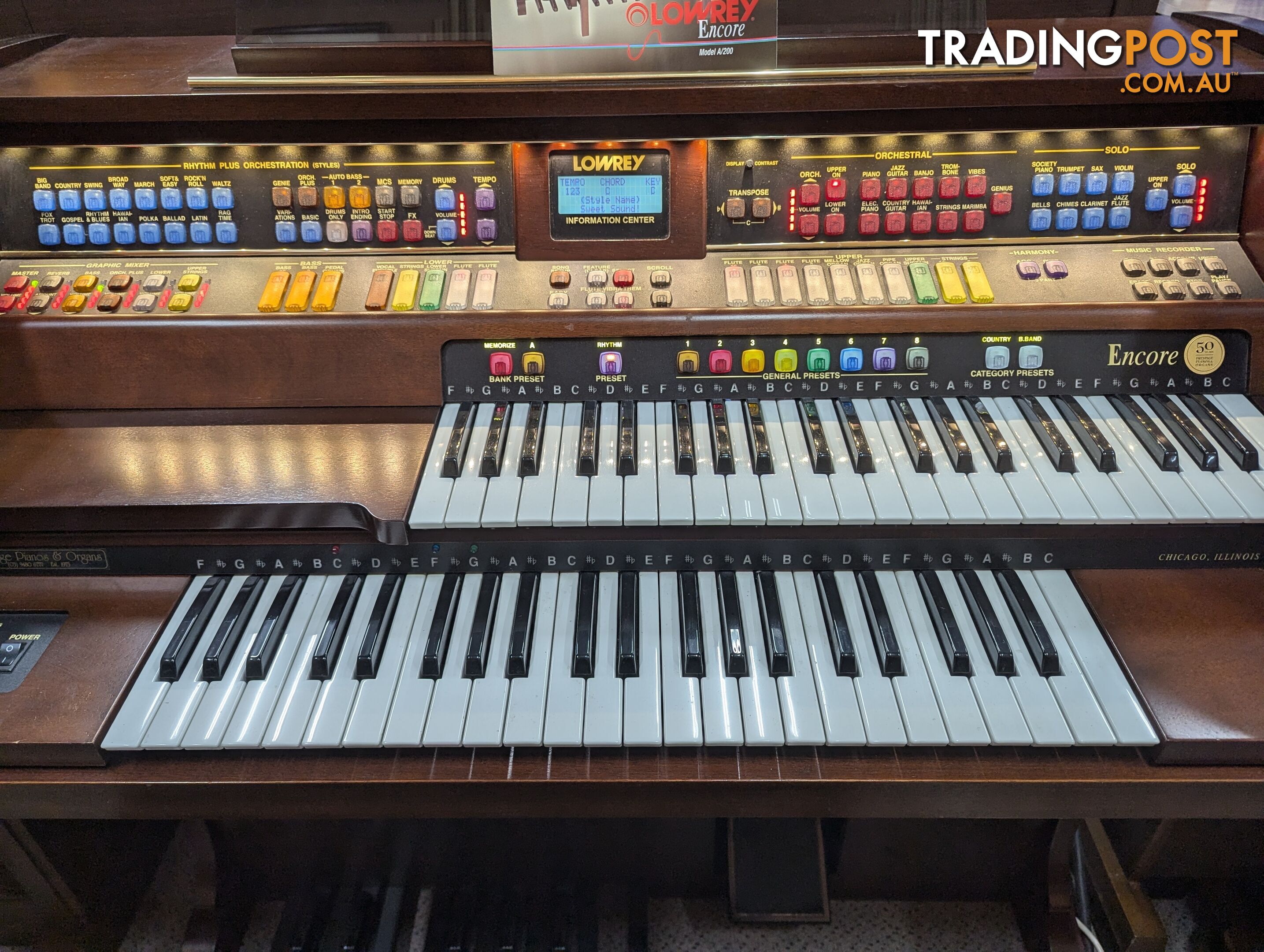 Lowrey Encore Home Organ - Model A200