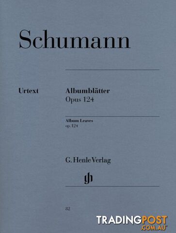 SCHUMANN â ALBUM LEAVES OP 124 URTEXT PNO