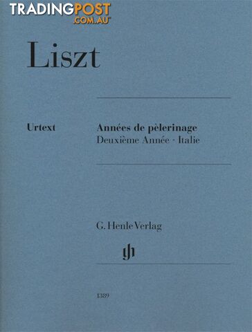 Liszt â Années de pèlerinage Book 2 â Italy