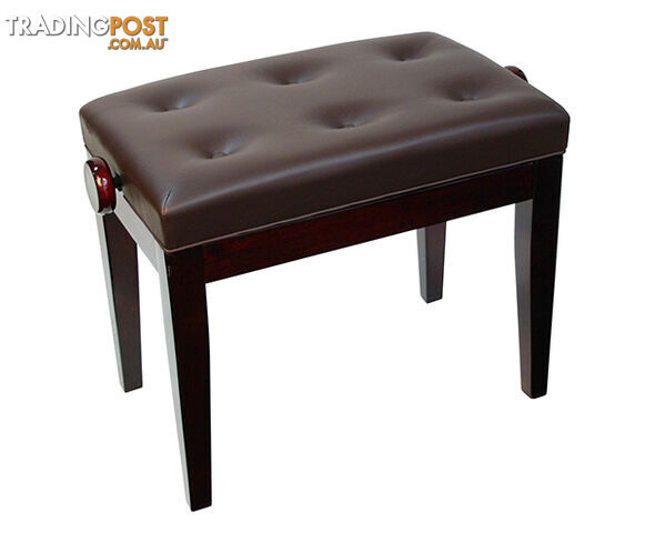 Adjustable Piano Bench w/ Buttoned Seat â Mahogany
