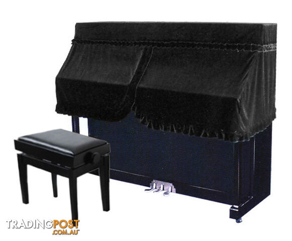 PIANO COVER SUITE UPRIGHT HALF BLACK UP4