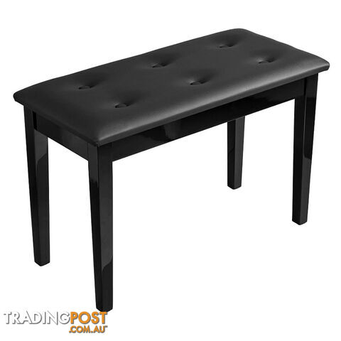 Piano Bench / ~ Polished Ebony Duet Piano stool.