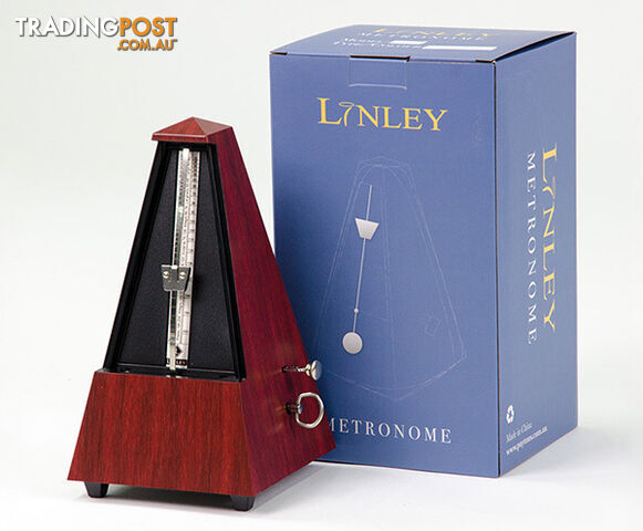 00920 Linley Pyramid Metronome with bell â Classic Mahogany