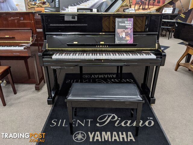 Yamaha U1 PEQ SILENT Upright Piano Polished Ebony 