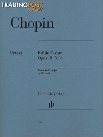 Chopin Etude E major op. 10 no. 3 piano