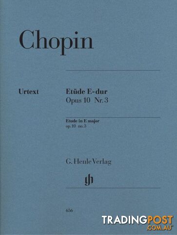 Chopin Etude E major op. 10 no. 3 piano