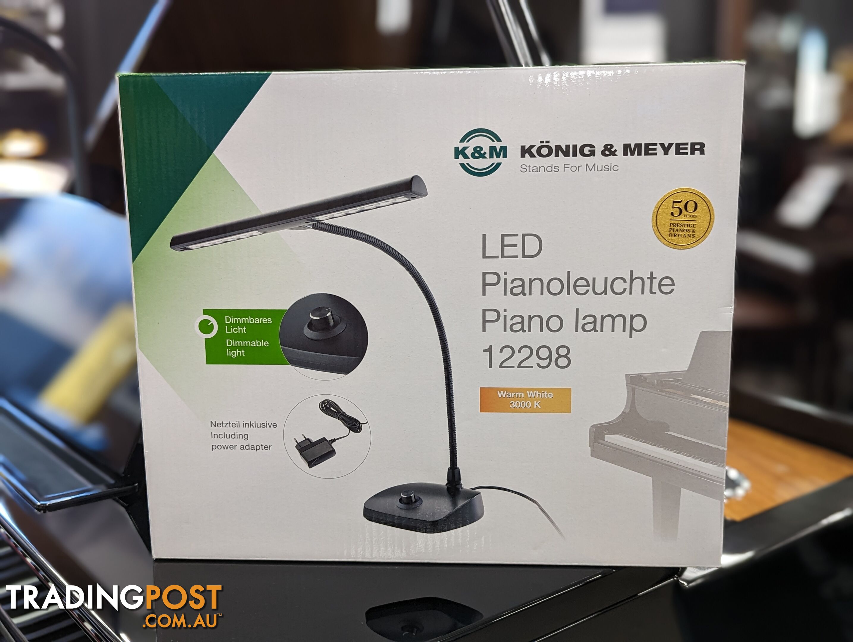 LED Piano Lamp / Light by Konig & Meyer in Black