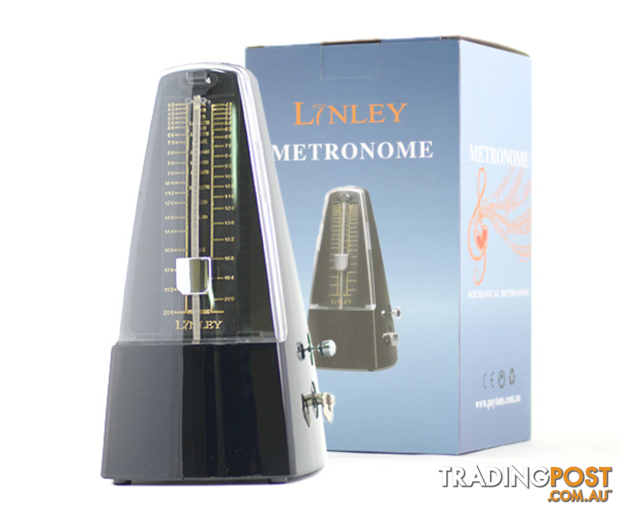 Linley Metronome Plastic with Bell Gloss Black