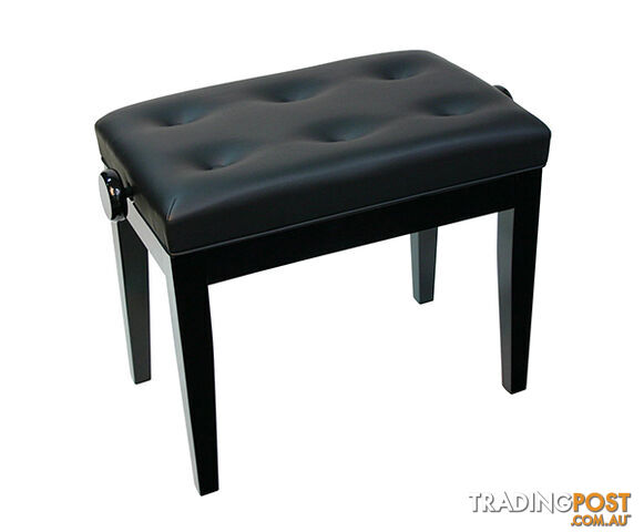 Adjustable Piano Bench w/ Buttoned Seat â Black