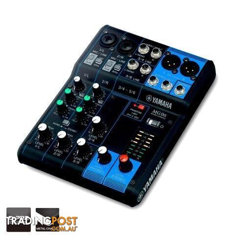 MG06 â Mixing Console · 6-Channel Mixing Console · Max. 2 Mic / 6 Line Inputs (2 mono + 2 stereo) · 1 Stereo Bus · - photo 1 of 1