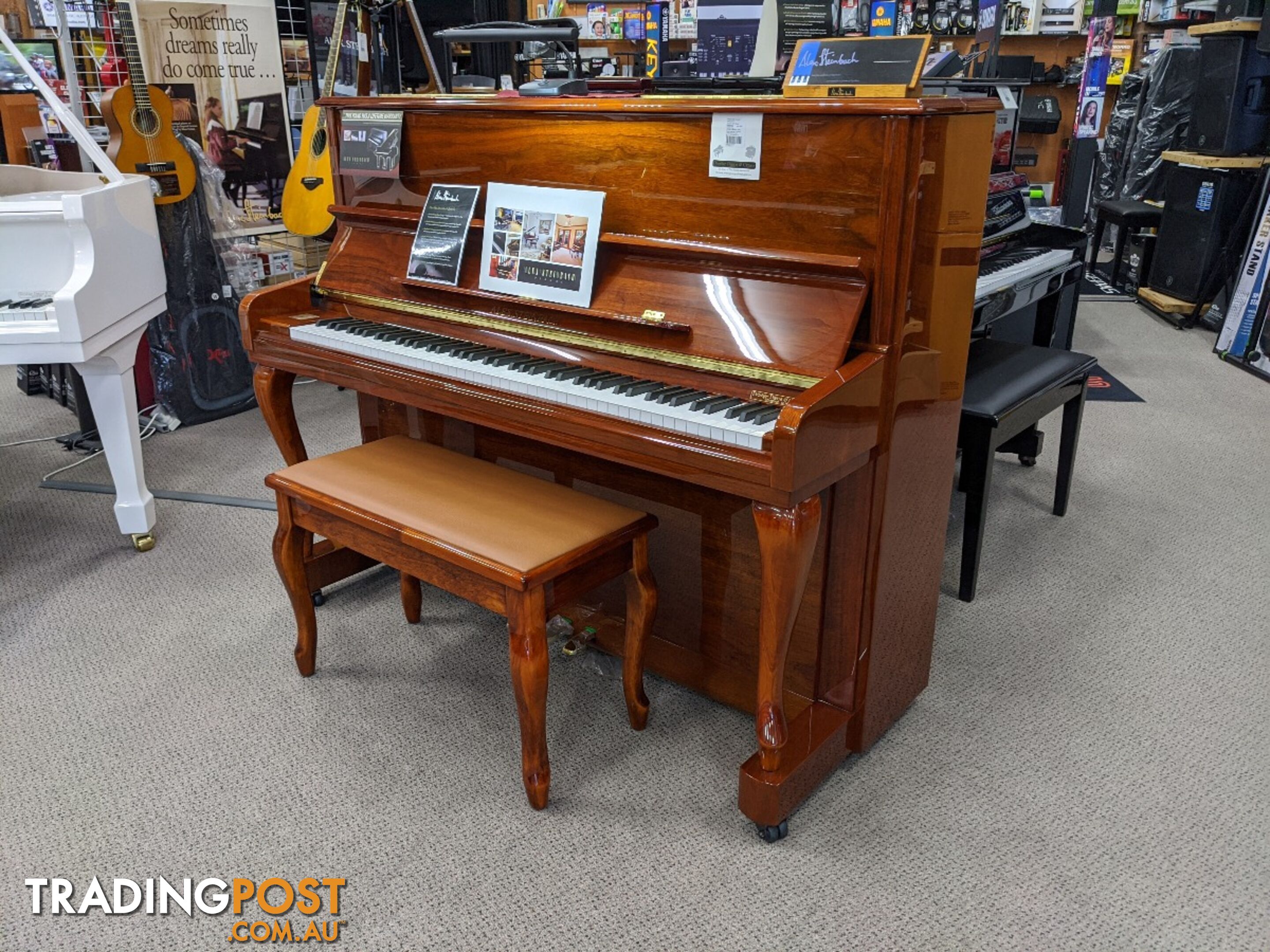 Alex Steinbach Upright Piano Romance ~ Classic  in Walnut  (JS121FD)